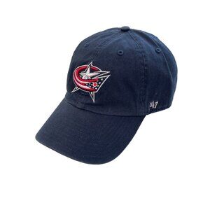 47 Brand Columbus Blue Jackets Baseball Cap OS Adjustable Navy Blue Field Active
